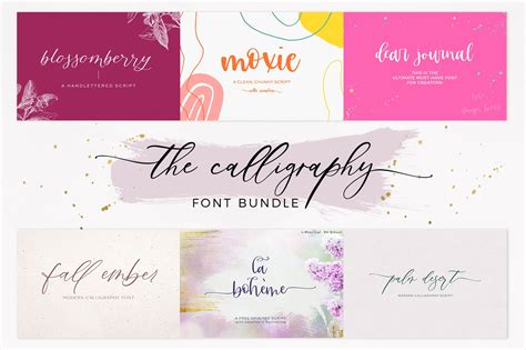 The Chic Calligraphy Font Bundle 431476 Script Font Bundles