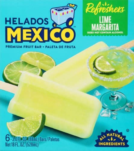 Helados Mexico Refreshers Lime Margarita Paletas Fruit Bars 6 Ct Fry’s Food Stores