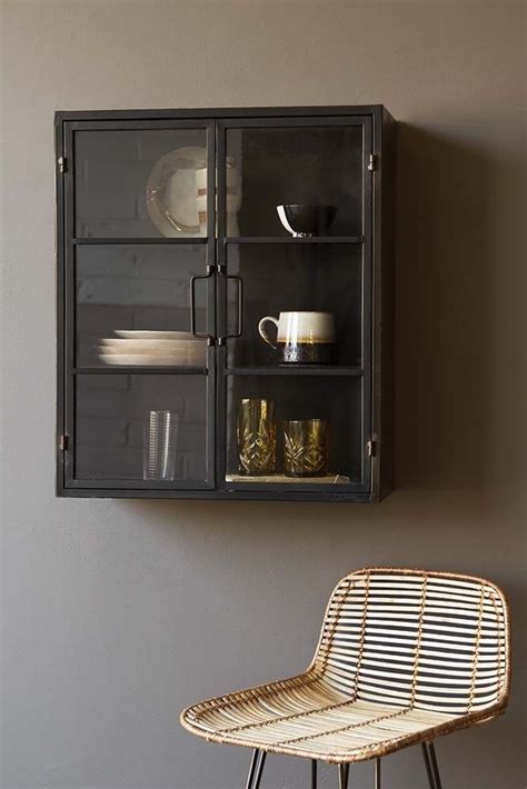 Square Metal Glass Pane Wall Cabinet From Rockett St George Wall