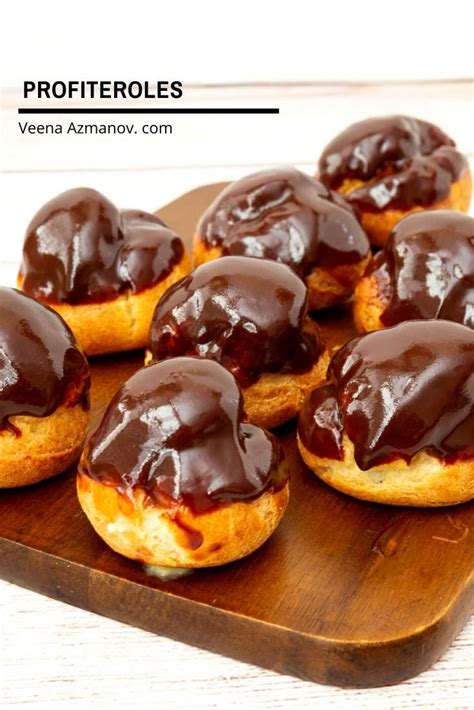 these classic french dessert profiteroles are made with choux pastry that are light as air and