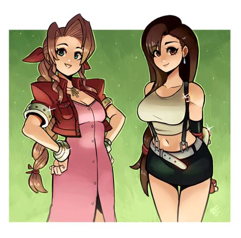 Tifa And Aerith By Ravenousruss Final Fantasy Vii Final Fantasy Fantasy