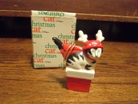 1981 B Kliban Cat Ornament In The Box Christmas Cat Ornament Etsy