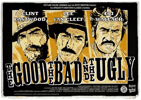 The Good The Bad And The Ugly Movie Poster Illustration