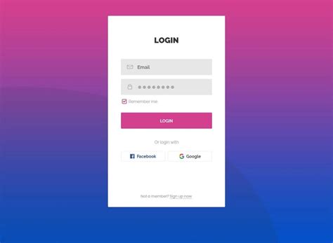 Free And Premium Responsive Login Page Template