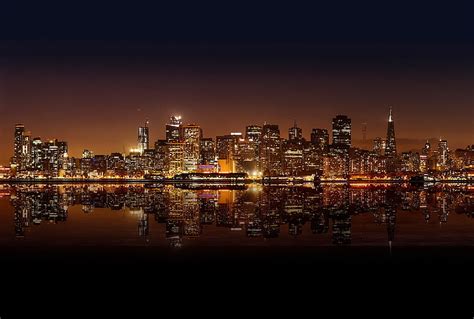 1680x1050px Free Download Hd Wallpaper City Lights Reflected On