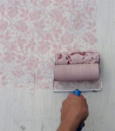 The rollers are reusable and interchangeable. Sea Rose Patterned Paint Roller and Applicator Set ...