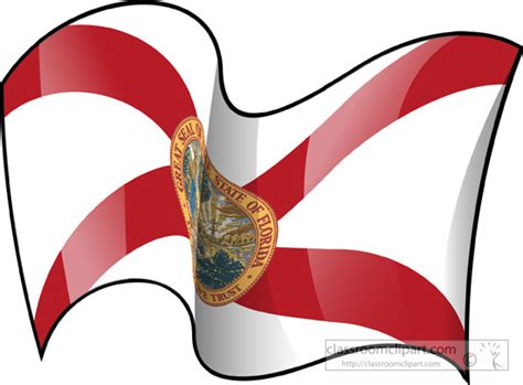 State Flags Clipart Florida State Flag Waving Clipart Classroom Clipart