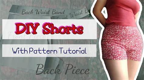 Diy Shorts Pattern Tutorial Making Elastic Waist Shorts Youtube