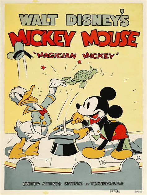 Mickey Mouse Magician Mickey Disney Posters Vintage Disney Posters