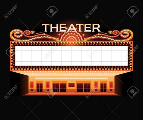 Brightly Vintage Glowing Retro Cinema Neon Sign Stock Vector 51213203