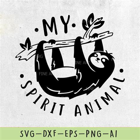 Download My Spirit Animal SVG Design for Cricut Cute Sloth SVG ...