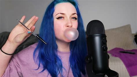 Asmr Lets Write Gum Chewing And Bubble Blowing Youtube