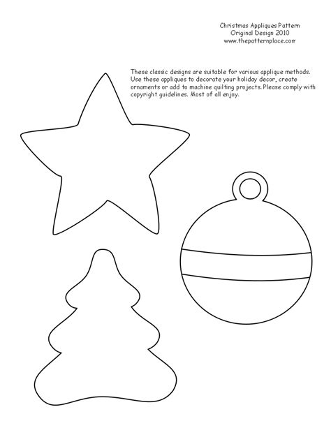 Free Printable Christmas Ornament Sewing Patterns
