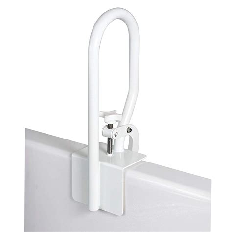 This rail is ideal for use on fiberglass tubs. Medical Adjustable Bathtub Safety Rail Shower Grab Bar ...