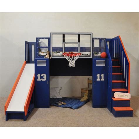 The Ultimate Basketball Bunk Bed Backboard Slide And More Kids