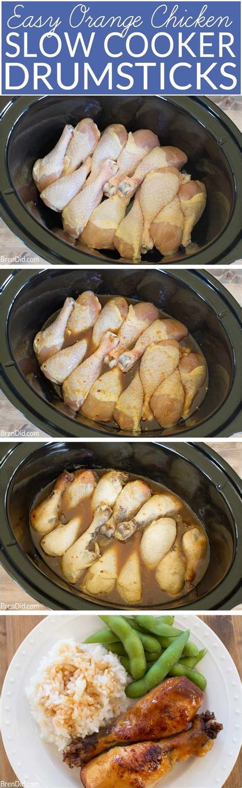 This recipe starts with some canned cooked. Easy Orange Chicken Drumsticks in the Crock Pot - Bren Did ...