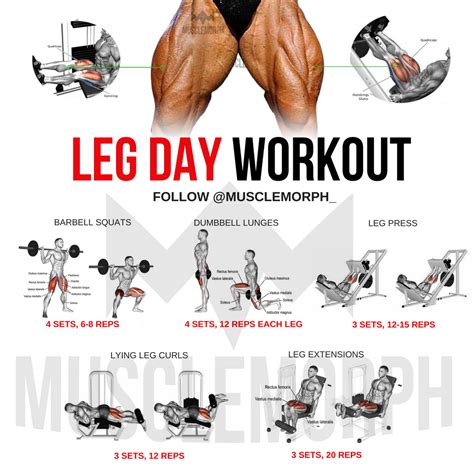 Legs Workout Chart For Men