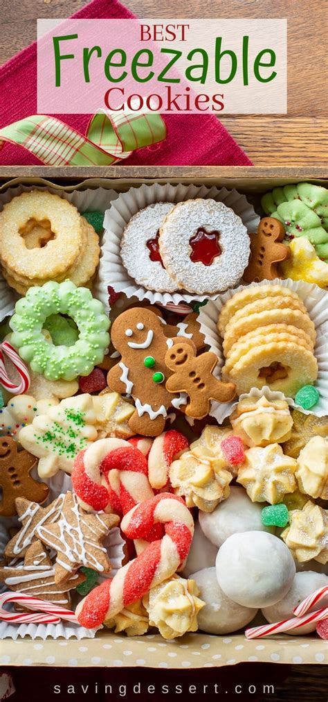 Get ready for your christmas cookie exchange with the 90 best christmas cookie recipes! BEST Freezable Cookies PIN - Saving Room for Dessert