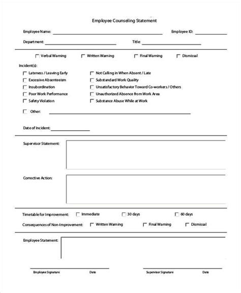 Free 8 Employment Statement Form Samples In Pdf Ms Word