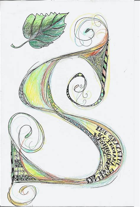 Letter S Calligraphy Tangle By Spedbug Letter S Calligraphy