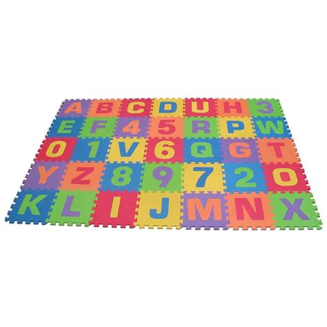 Made of large interlocking foam puzzle pieces with removable letters and numbers, the mats create a soft base for baby and a great look for the room. ABC Alphabet Number Fun Kids Foam Squares Floor Puzzle ...