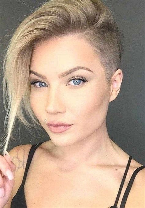 Stylish Short Side Shaved Haircuts Ideas For Women Side Cut Hairstyles Celebrity Short