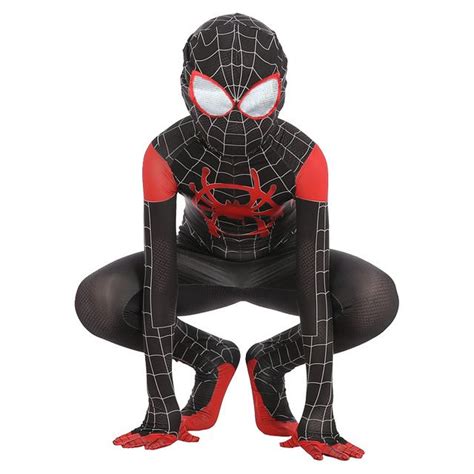 Kids Spiderman Costume New Spider Man Into The Spider Verse Miles