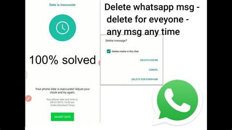 Adjust your clock and try again. whatsapp trick || delete for everyone || whatsapp error ...