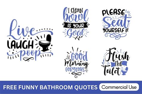 Bathroom Quotes Sayings FREE Cricut SVG Templates