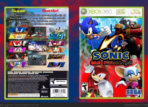 Sonic The Fighters 2 Xbox 360 Box Art Cover By Legendchronicles2