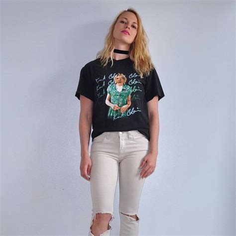 Frances and courtney, i'll be at your altar. RARE Vintage 90s Kurt Cobain in a Dress T Shirt Small // | Clothes, T shirts for women, Vintage tees