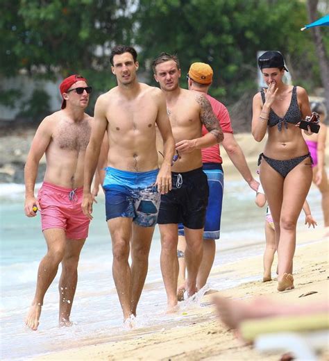 England Cricket Stars And Wags Hit The Beach To Soak Up Sun In West