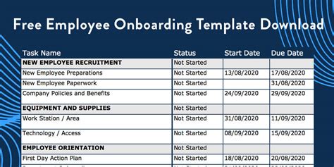 Download Your Free Employee Onboarding Template For Excel