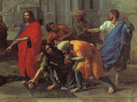 Cgfa Nicolas Poussin Christ And The Woman Taken In Adultery Detail