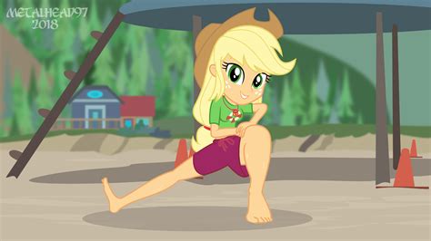 Applejack Barefoot Beach Clothes Equestria Girls Feet Sexiz Pix