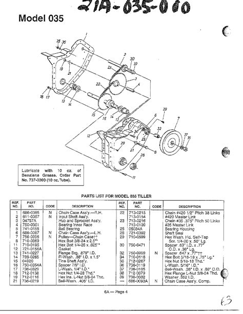 Mtd Rear Tine Tiller Parts Model 21a035000 Sears Partsdirect