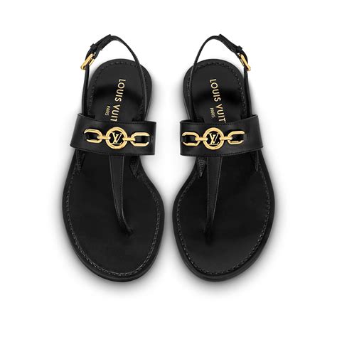 Lv Orsay Flat Sandals Luxury Black Louis Vuitton