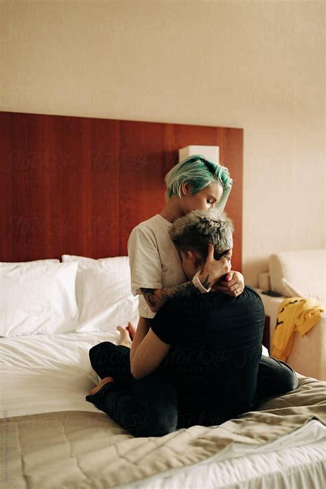 Lesbian Women On The Bed By Stocksy Contributor Alexey Kuzma Stocksy