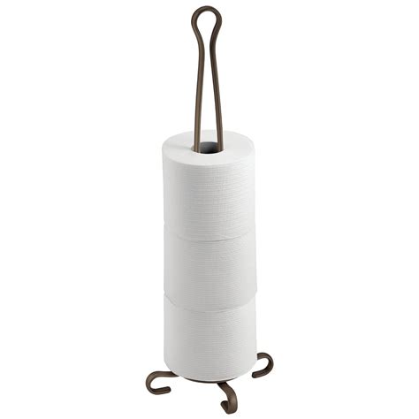 Mdesign Free Standing Toilet Paper Holder Black Toilet Roll Holder Free