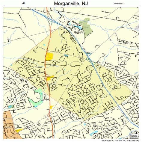 Morganville New Jersey Street Map 3448030