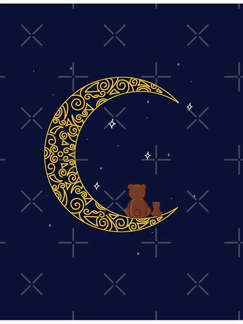 Crescent Moon Bear Poster For Sale By Galax C Redbubble