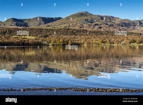 Coniston Water Lake District Cumbria Flat Calm Still Old Man Of