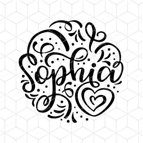 Click here to add text. Sophia SVG Calligraphy Lettering Sophia Name SVG Girl ...