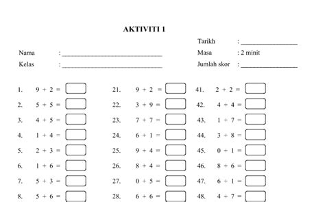 Format, contoh soalan & nota rujukan via syaisya.com. Koleksi soalan latihan asas matematik Tambah Tolak Darab ...