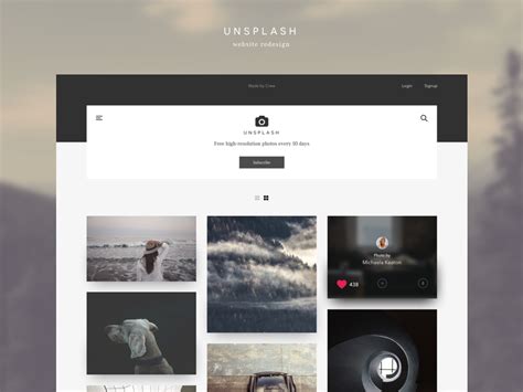 Unsplash Redesign Homepage By Ioannis Nousis On Dribbble