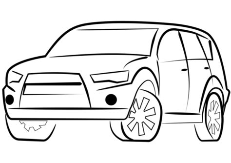 SUV Car coloring page | Free Printable Coloring Pages