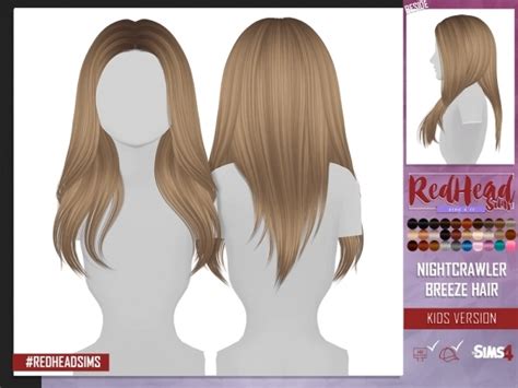 Nightcrawler Breeze Hair Kids Version The Sims 4 Download