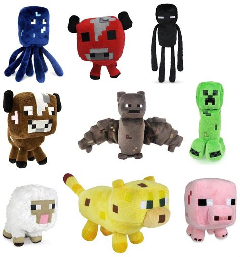 Minecraft 7 Assorted Plush Set Of 9 Soft Toy Animals Animal Plush