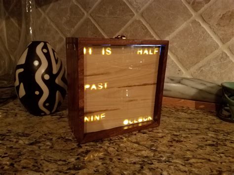 It is customizable considering this project uses an arduino. I made my sister a word clock for her birthday! #handmade #crafts #HowTo #DIY | Home decor ...