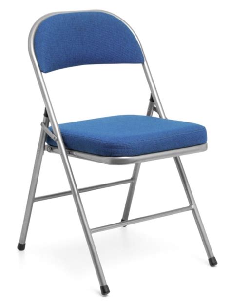Folding Deluxe Extra Padded Seat And Back Chair Blue Furniture And
